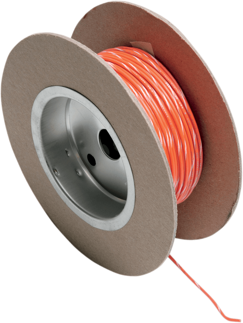 NAMZ 2120-0518 100' Wire Spool - 18 Gauge - Orange/White