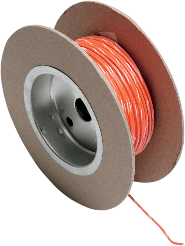 NAMZ 2120-0518 100' Wire Spool - 18 Gauge - Orange/White