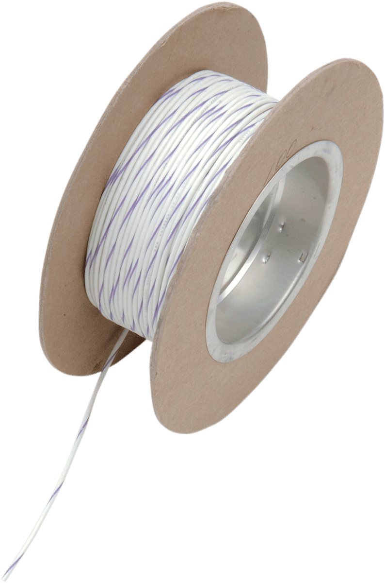 NAMZ 2120-0526 100' Wire Spool - 18 Gauge - White/Violet