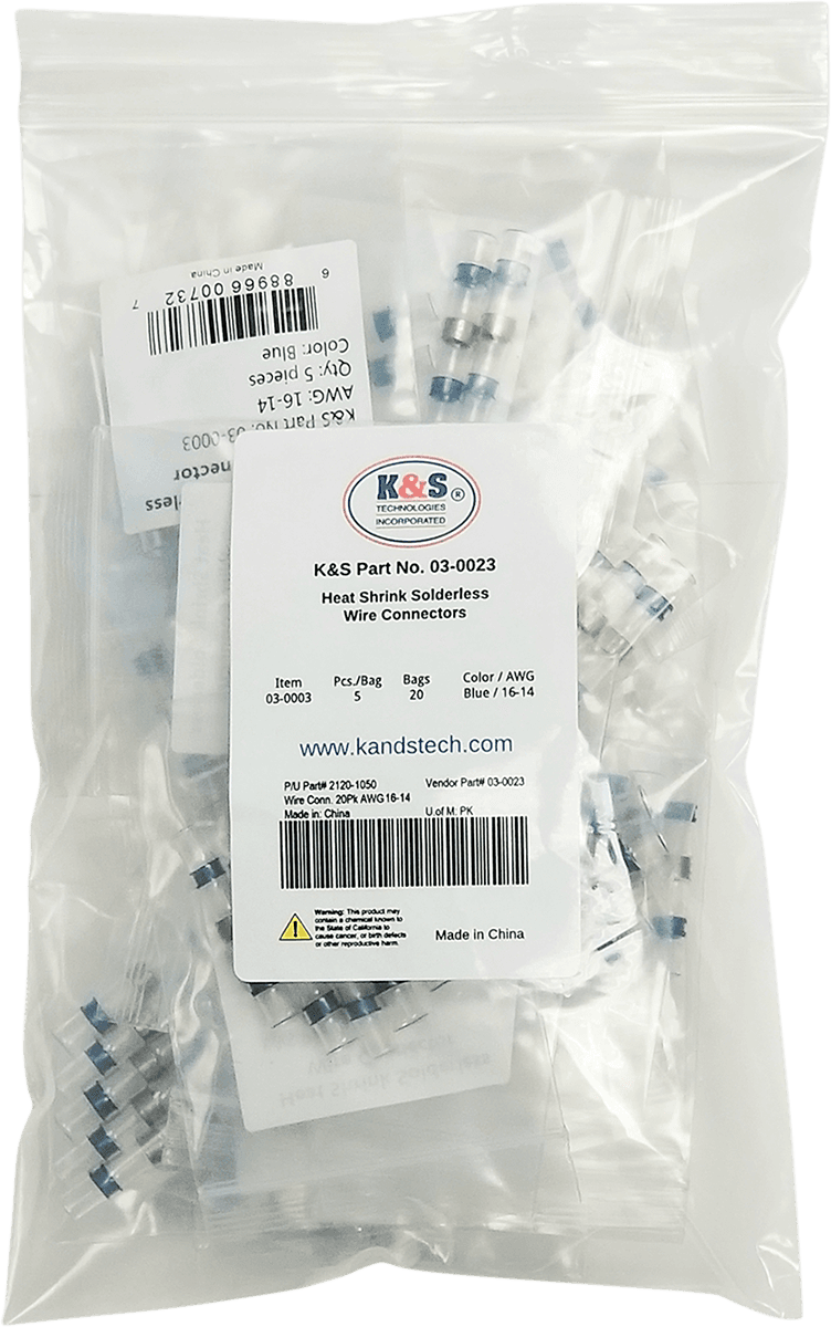 K&S TECHNOLOGIES 2120-1050 Wire Connector - 20PK - AWG 16-14 — image 1 of 2