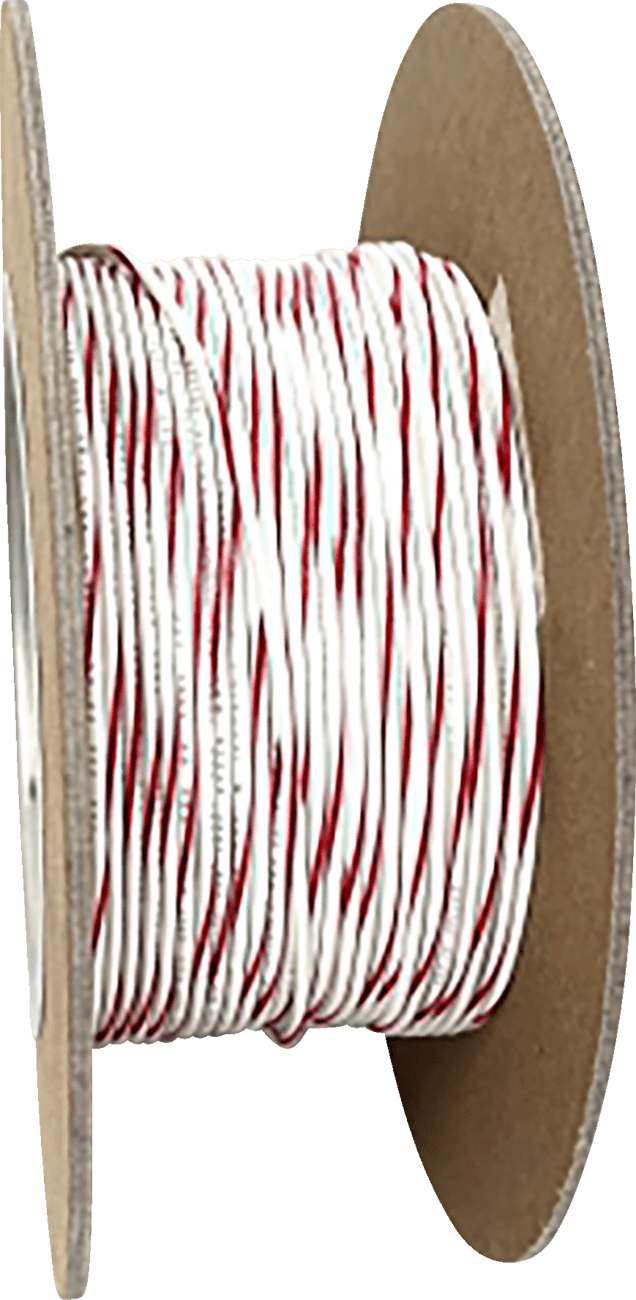 NAMZ 2120-1329 100' Wire Spool - 20 Gauge - White/Red