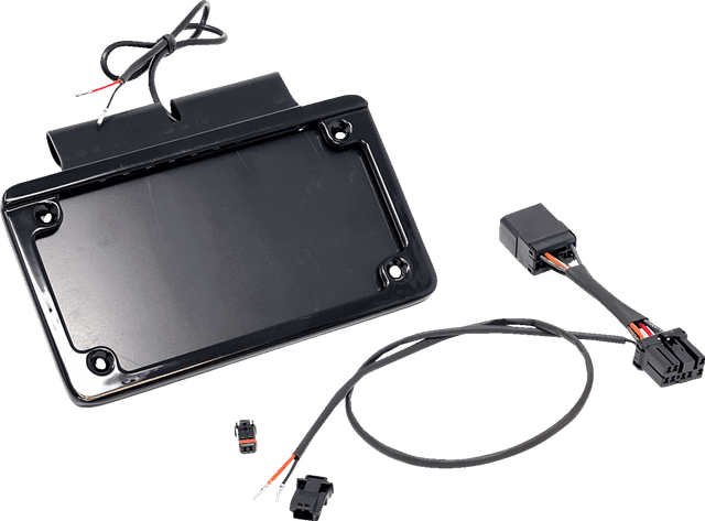 NAMZ 2120-1411 Saddlebag Tag Holder w/ Illuminated License Plate Frame - '97-'09 Harley-Davidson®