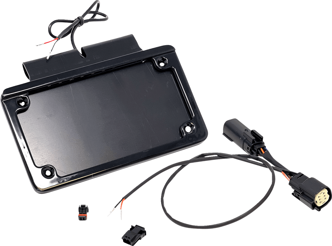 NAMZ 2120-1412 Saddlebag Tag Holder w/ Illuminated License Plate Frame - '10 FLHX