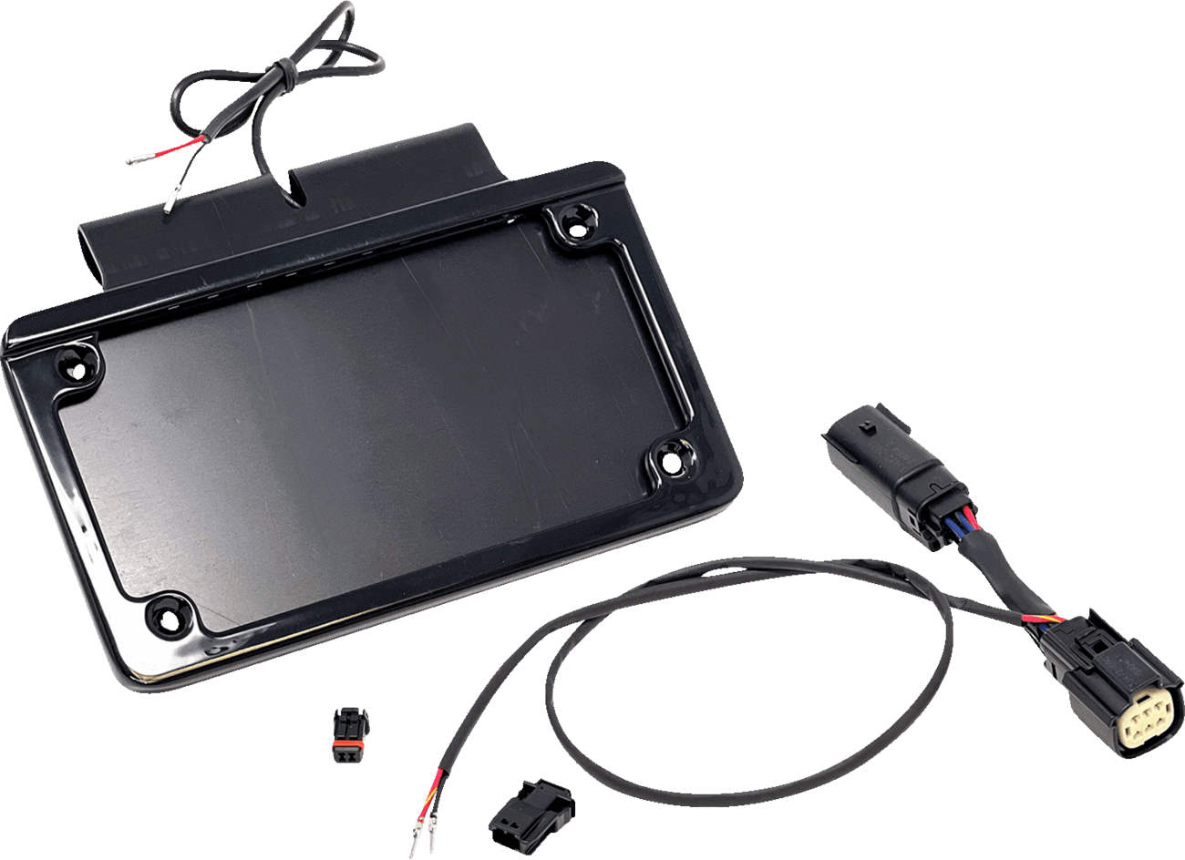 NAMZ 2120-1413 Saddlebag Tag Holder w/ Illuminated License Plate Frame - '14 FLHT