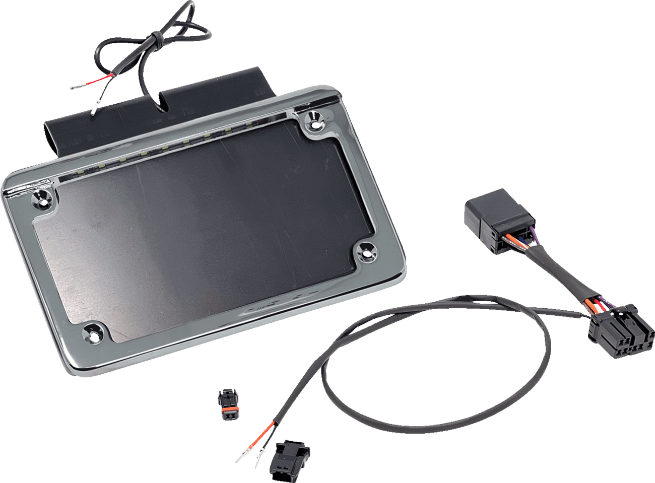 NAMZ 2120-1414 Saddlebag Tag Holder w/ Illuminated License Plate Frame - '97 FLHR