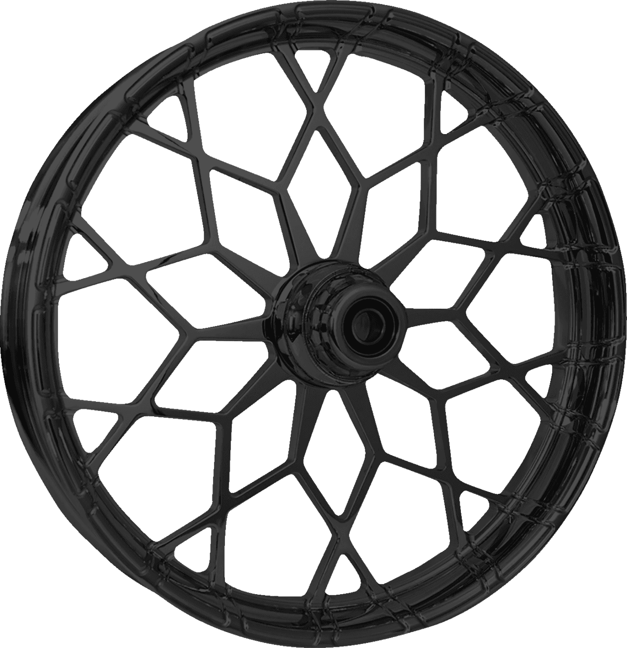 RC COMPONENTS 0213-0874 Wheel - Phenom - Front - Dual Disc/with ABS - Black - 21x3.5 - FLH