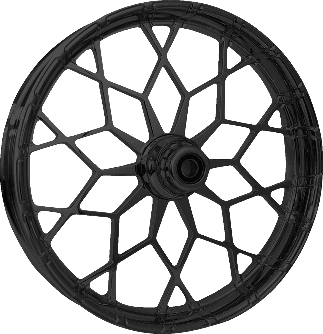RC COMPONENTS 0213-0874 Wheel - Phenom - Front - Dual Disc/with ABS - Black - 21x3.5 - FLH