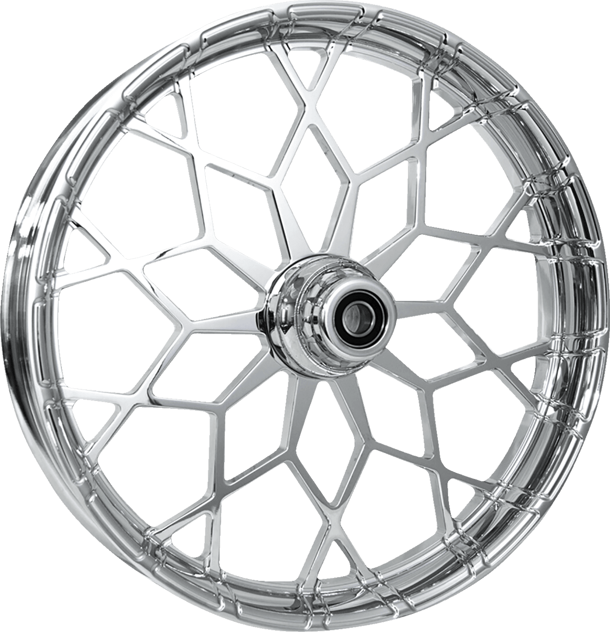 RC COMPONENTS 0213-0876 Wheel - Phenom - Front - Dual Disc/with ABS - Chrome - 21x3.5 - FLH