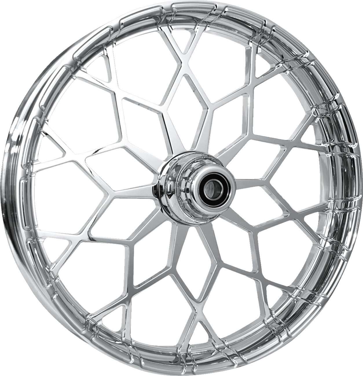 RC COMPONENTS 0213-0877 Wheel - Phenom - Front - Dual Disc/without ABS - Chrome - 21x3.5 - FLH