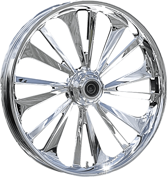 RC COMPONENTS 0213-0878 Wheel - Dillinger - Front - Dual Disc/with ABS - Chrome - 21x3.5 - FLH