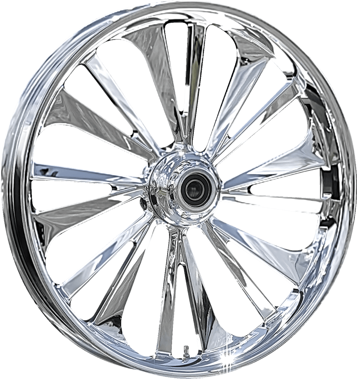 RC COMPONENTS 0213-0881 Wheel - Dillinger - Front - Single Disc/without ABS - Chrome - 21x3.5 - FLH