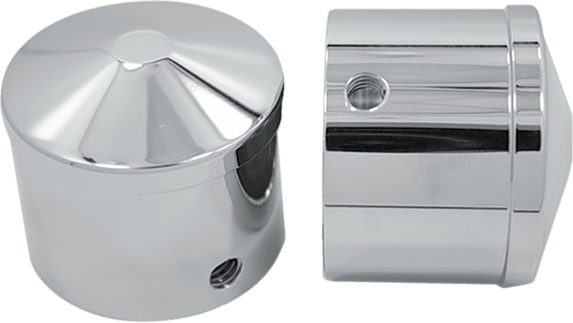AVON GRIPS 0214-0772 Front Axle Nut Cover - Chrome - Air Cushion - 1"