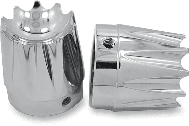 AVON GRIPS 0214-0780 Front Axle Nut Cover - Chrome - Excalibur - 1"