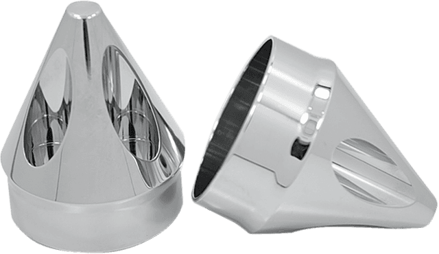 AVON GRIPS 0214-0852 Front Axle Nut Cover - Chrome - Spike - 7/8"/1"