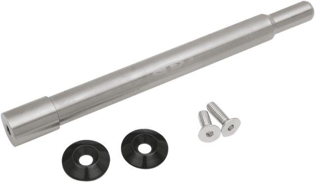 PAUL YAFFE BAGGER NATION 0214-0942 Y-Axle with Smooth Style Axle Cover Kit - Custom - Front - Black - 25 mm