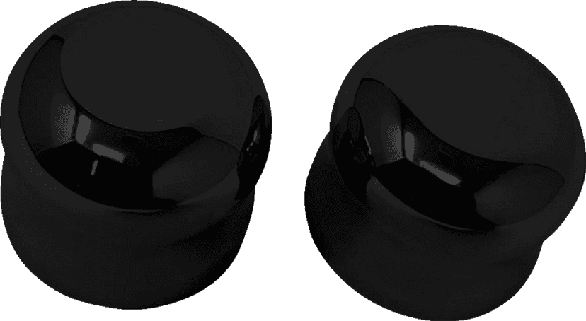 COVINGTONS 0214-2202 Axle Covers - Front - Smooth - Black - Pair - '08-'23