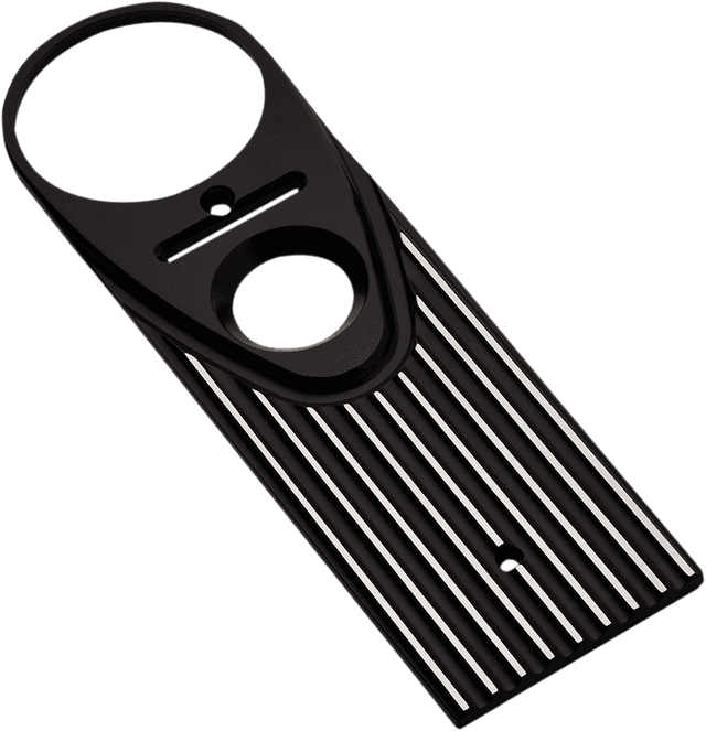 JOKER MACHINE 2201-0198 Road King Dash Panel - Finned - Black Anodized/Silver