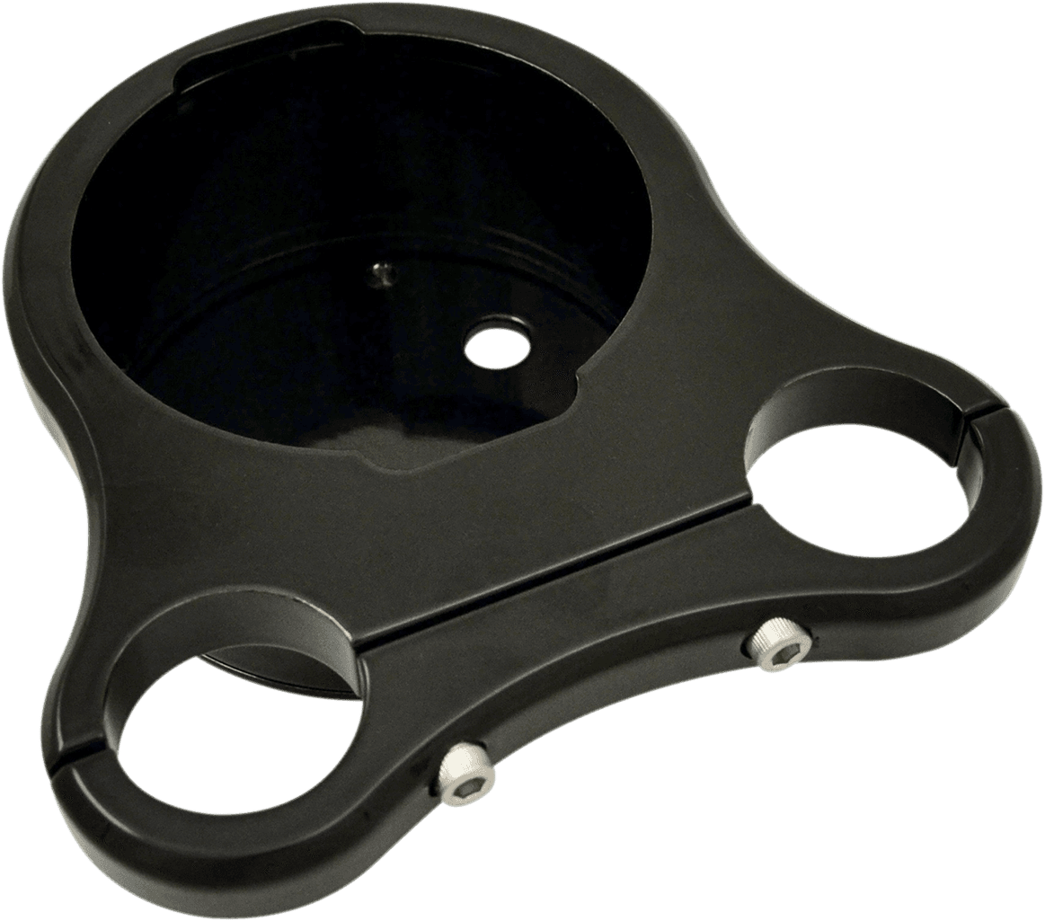 DRAG SPECIALTIES 2201-0200 1.25" T-Bar Single Gauge Mount - Gloss Black - For '00-'20 OEM Style Gauges