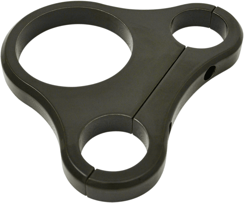 DRAG SPECIALTIES 2201-0202 1.25" T-Bar Single Gauge Mount - Gloss Black - For 2.375/2.4" Mini Gauge