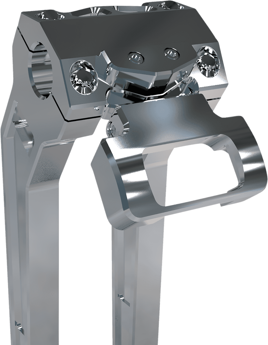 LA CHOPPERS 2201-0233 Gauge Mount - Single - Raw - Softail