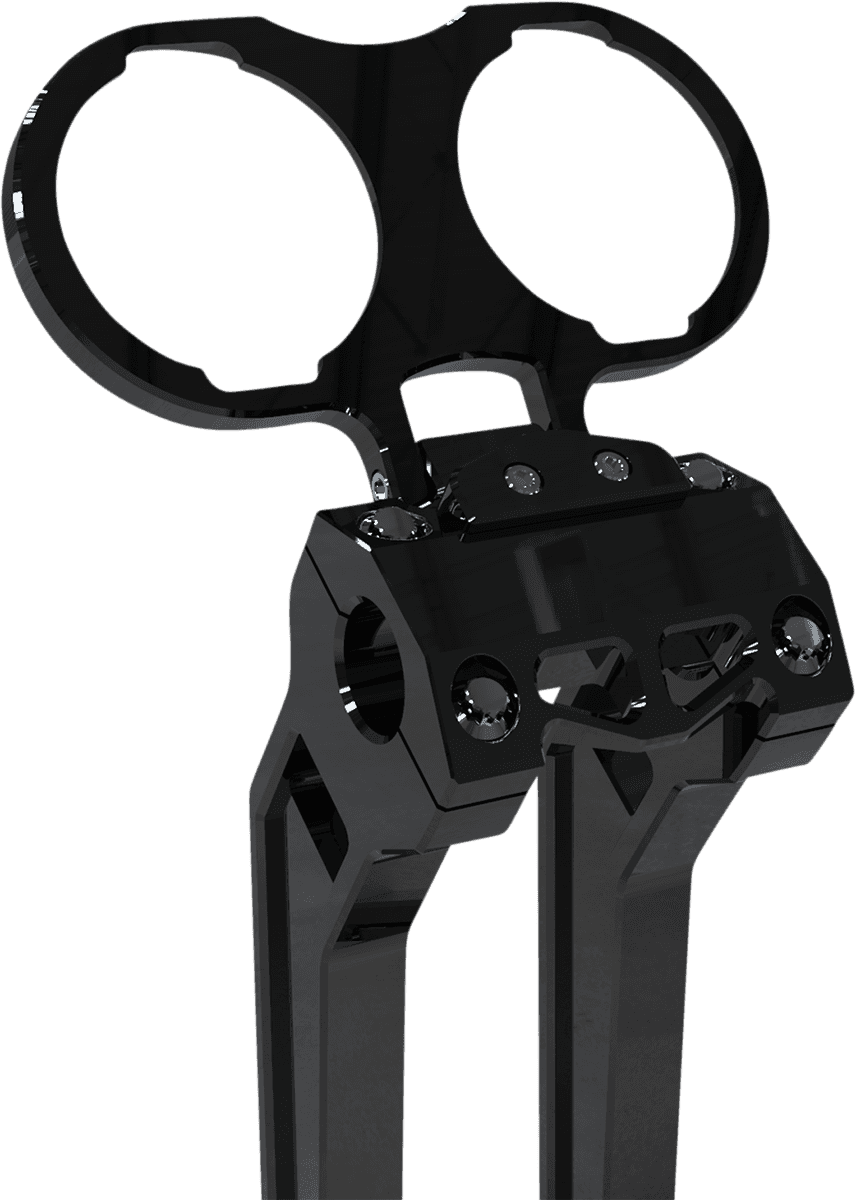 LA CHOPPERS 2201-0236 Gauge Mount - Dual - Black - Dyna/Sportster