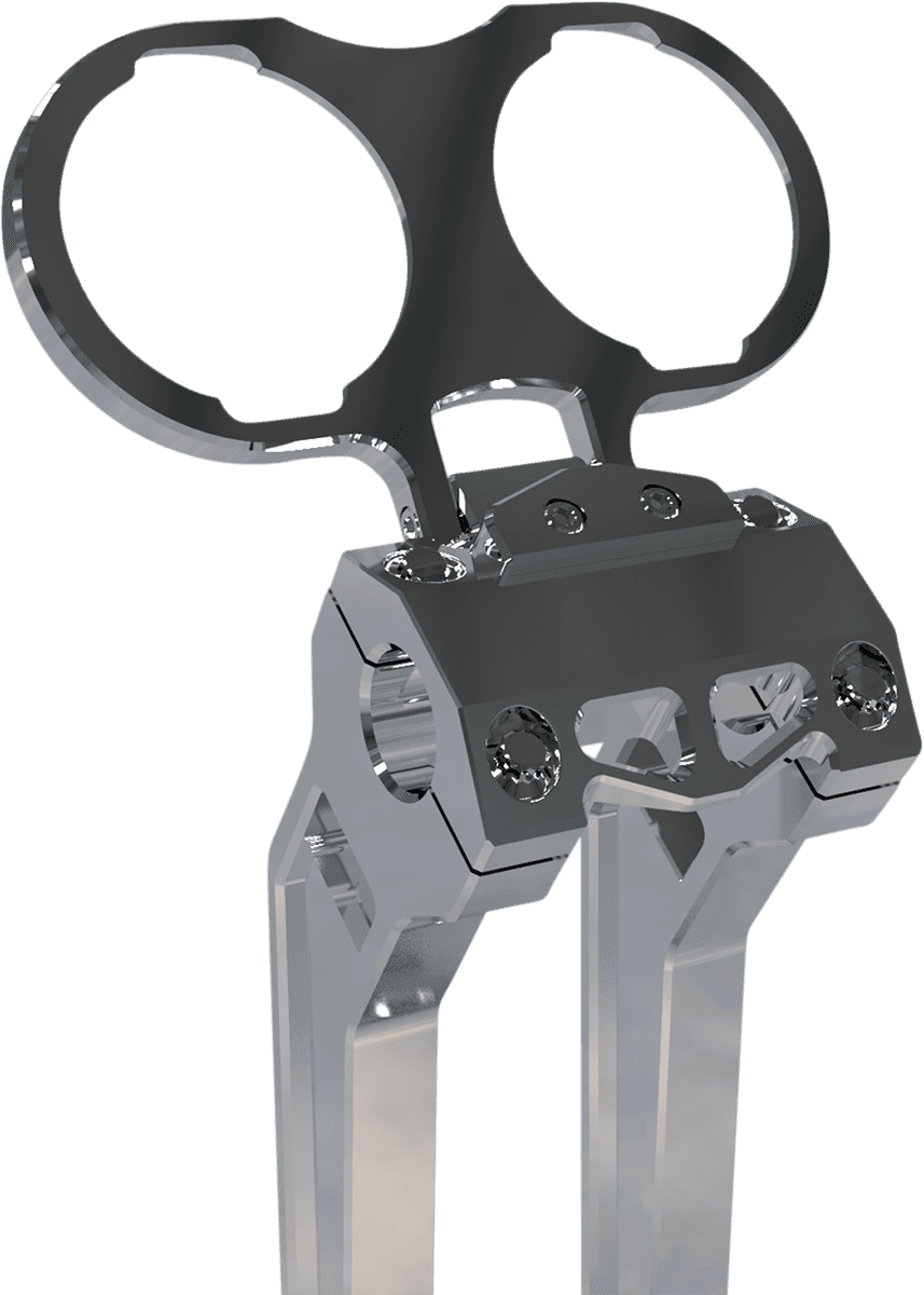 LA CHOPPERS 2201-0237 Gauge Mount - Dual - Raw - Dyna/Sportster