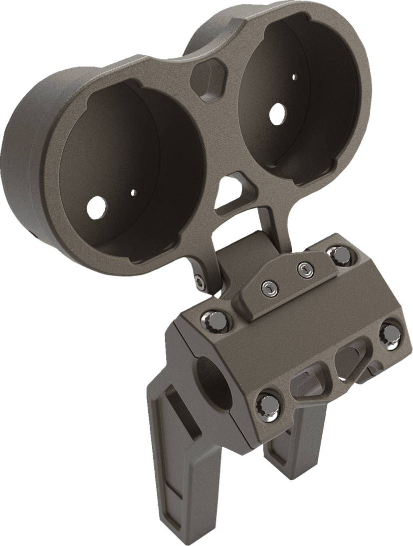 LA CHOPPERS 2201-0262 Gauge Mount - Dual - Bronze - Dyna — image 2 of 2