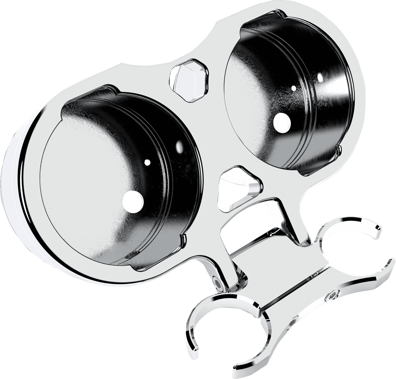 LA CHOPPERS 2201-0274 T-Bar Gauge Mount - Dual - Chrome - 1.00" Diameter