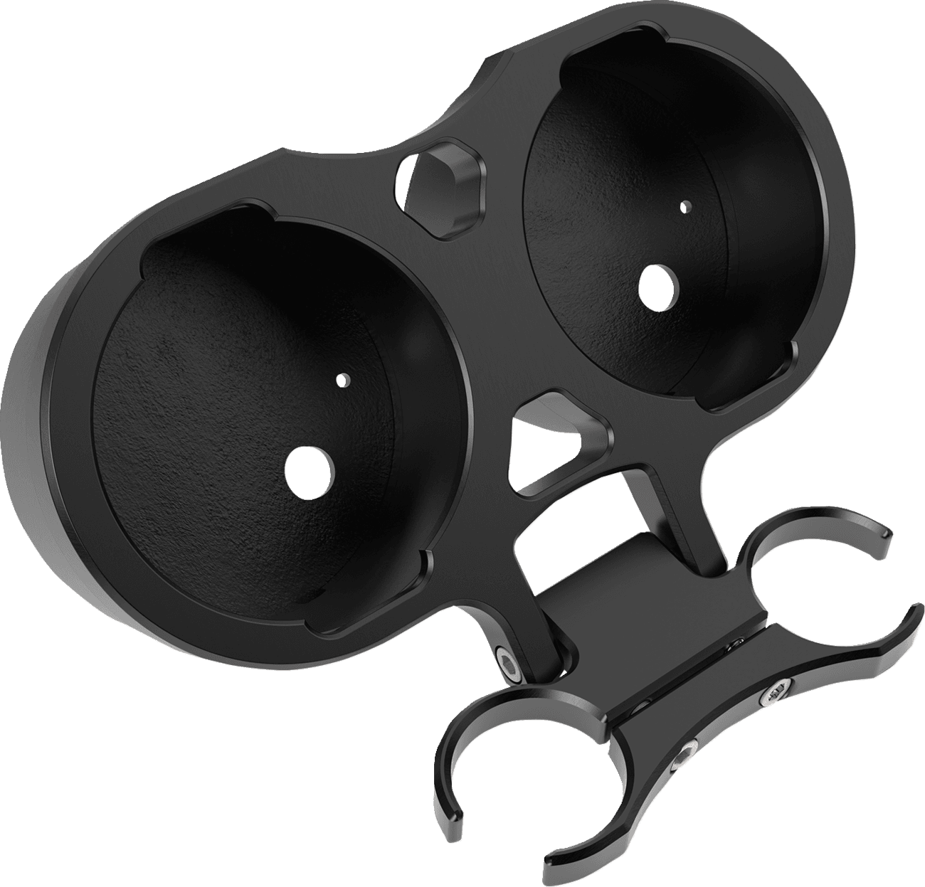 LA CHOPPERS 2201-0285 T-Bar Gauge Mount - Dual - Black - 1.50" Diameter