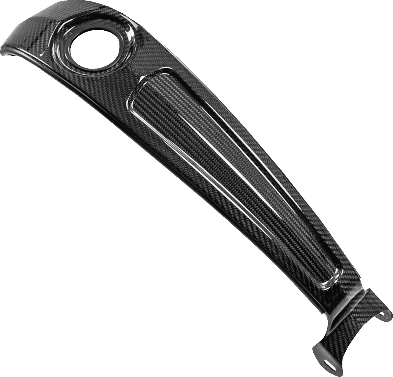SADDLEMEN 2201-0311 Dash Console - Center Fill - Carbon Fiber/Gloss - Harley-Davidson® - Softail