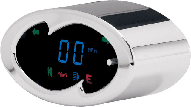 DAKOTA DIGITAL 2210-0073 5000 Series Wave Speedometer - Chrome - 2" H x 4.25" W