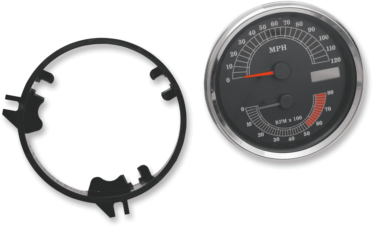 DRAG SPECIALTIES 2210-0103 Electronic Speedometer/Tachometer - Stock Look - 120 mph/8000 rpm