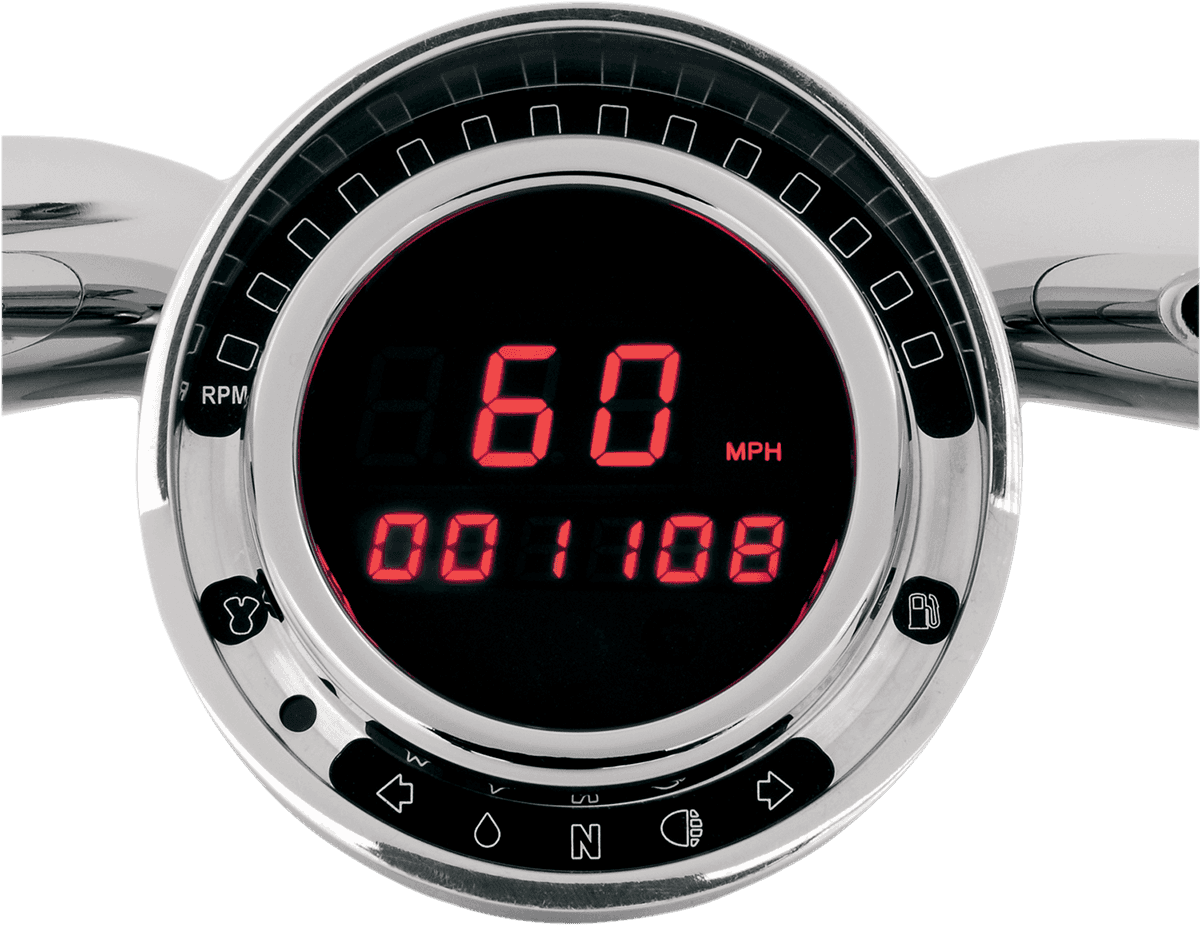 DAKOTA DIGITAL 2210-0149 Big Dog Direct Plug-In Speedometer - Red LED