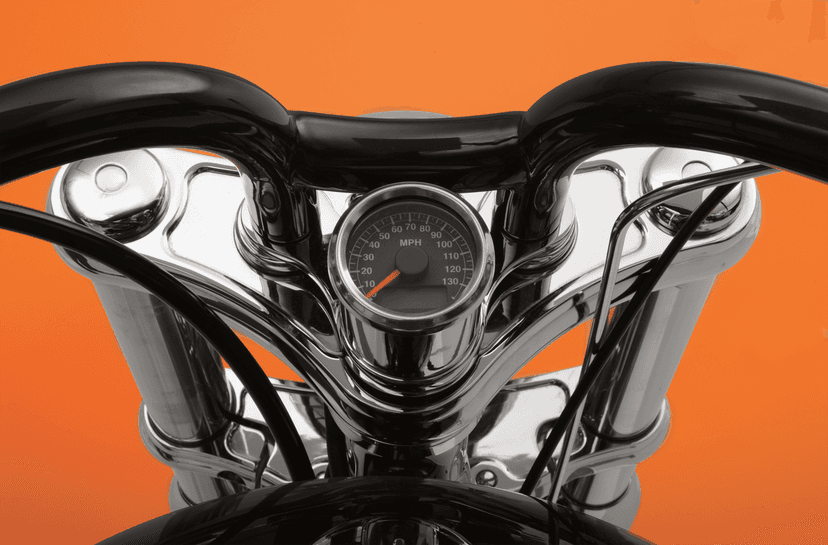 DRAG SPECIALTIES 2210-0172 Programmable Mini Electronic Speedometer with Odometer/Tripmeter - 1.87" - Polished — image 2 of 2