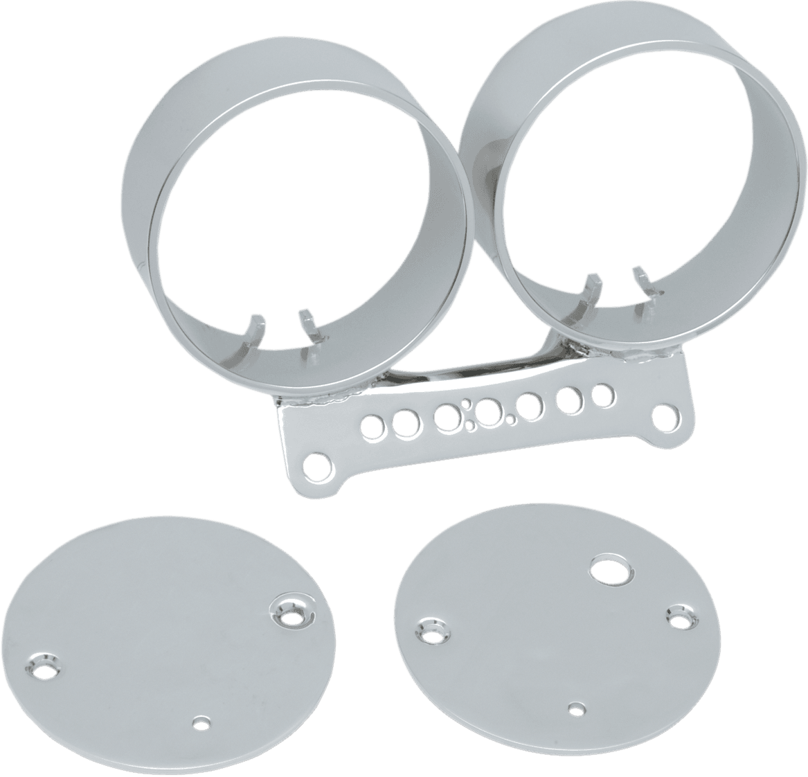 DRAG SPECIALTIES 2210-0198 Dual Gauge Bracket - Chrome