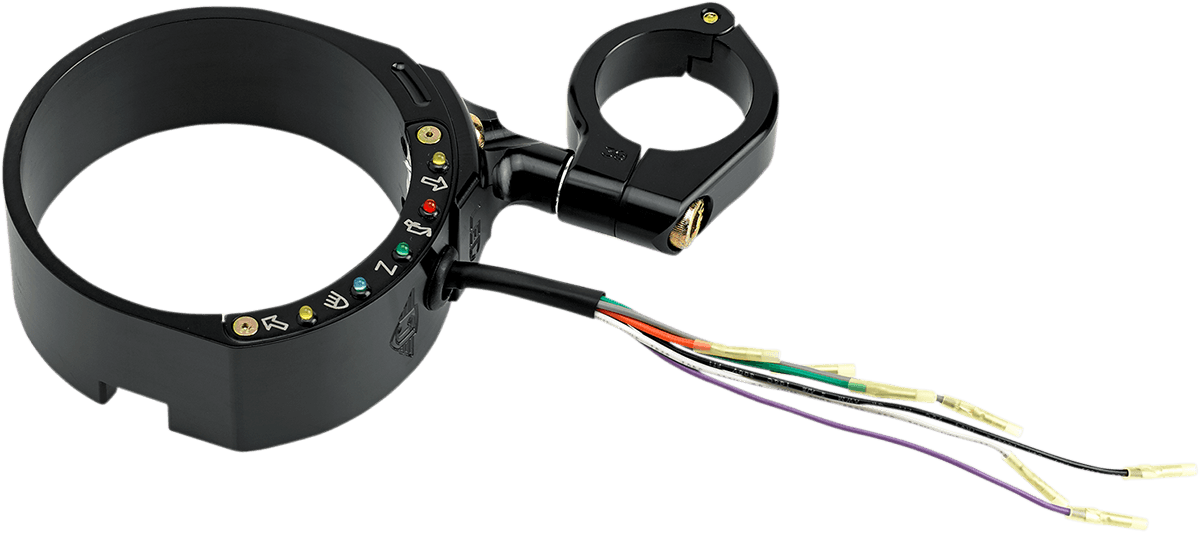 JOKER MACHINE 2210-0336 Speedometer Relocation Bracket with Easy Mount Clamp - Black Anodized - For 39 mm Fork