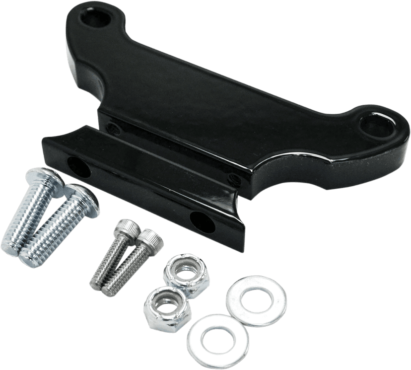 LA CHOPPERS 2210-0341 T-Bar Gauge Mount - Gloss Black - 1" Diameter