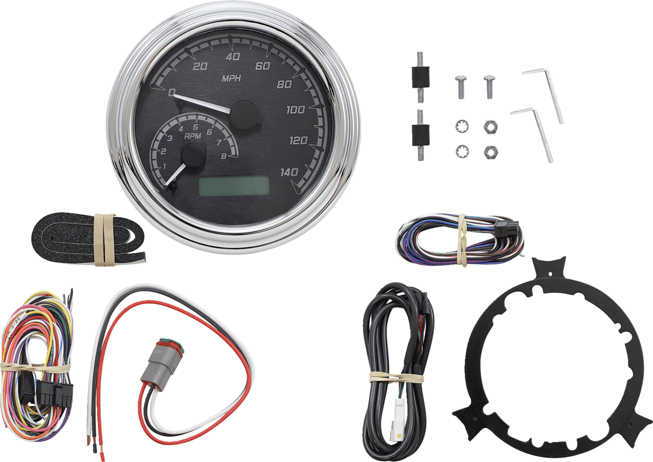 DAKOTA DIGITAL 2210-0379 MVX Series Analog Gauge System - Black/Gray/Chrome