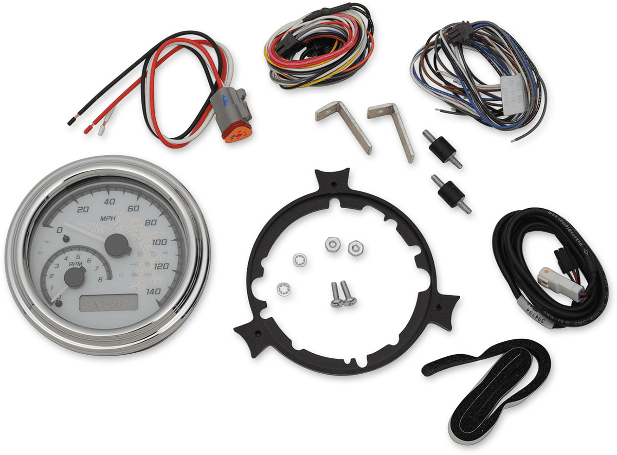 DAKOTA DIGITAL 2210-0381 MVX Series Analog Gauge System - White/Gray/Chrome