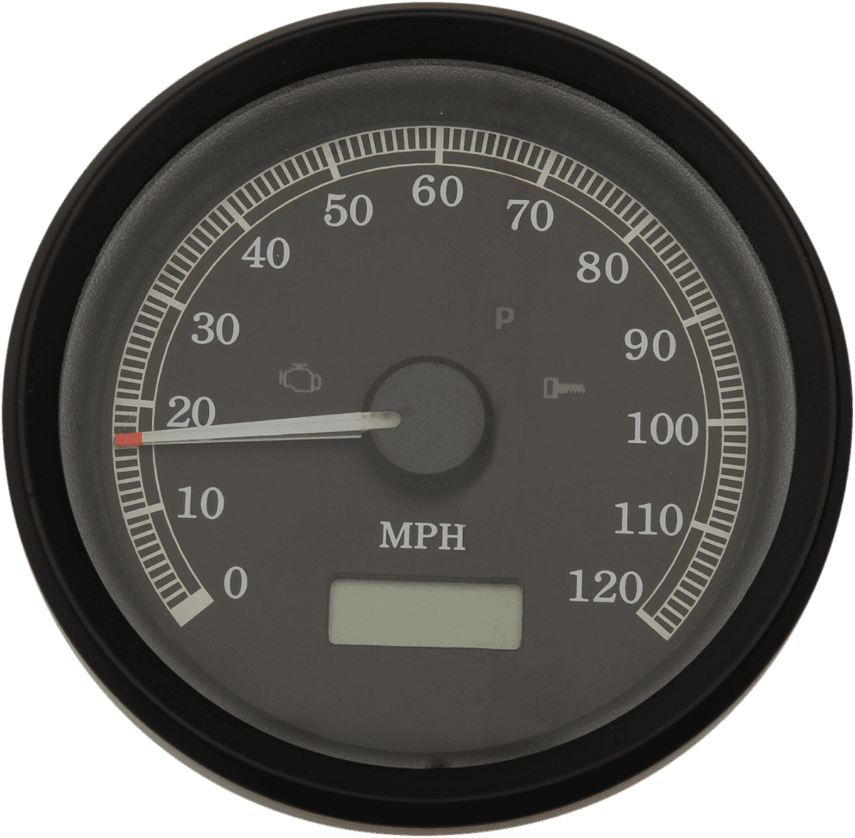 DRAG SPECIALTIES 2210-0389 3-3/8" MPH Programmable Electronic Speedometer - Black Bezel - Black Face