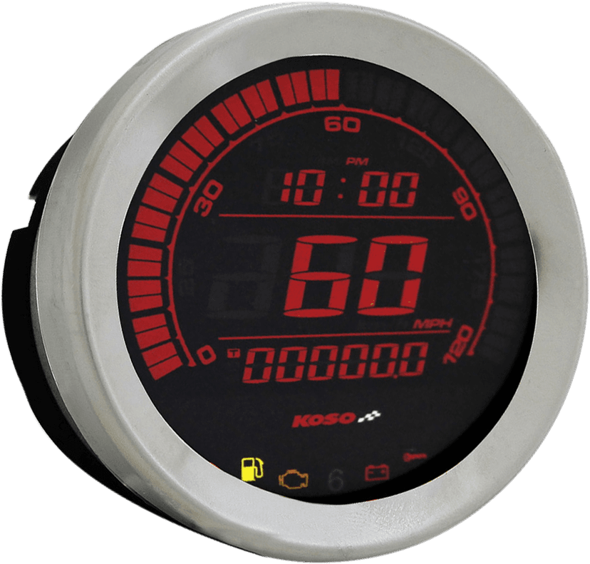 KOSO NORTH AMERICA 2210-0404 4" Speedometer - Chrome — image 2 of 2
