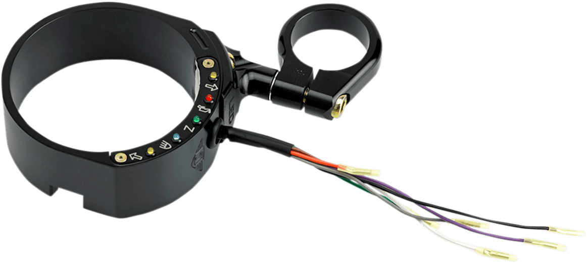 JOKER MACHINE 2210-0478 Speedometer Relocation Bracket with Easy Mount Clamp - Black Anodized - For 49 mm Fork