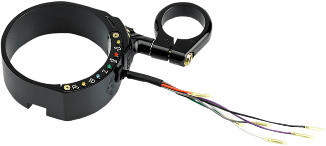 JOKER MACHINE 2210-0478 Speedometer Relocation Bracket with Easy Mount Clamp - Black Anodized - For 49 mm Fork