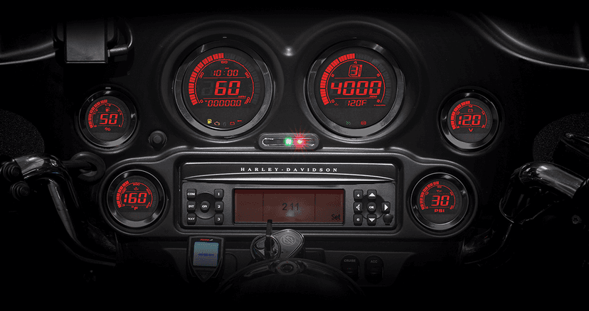 KOSO NORTH AMERICA 2210-0496 HD-02 6-Piece Gauge Kit - Black — image 2 of 3