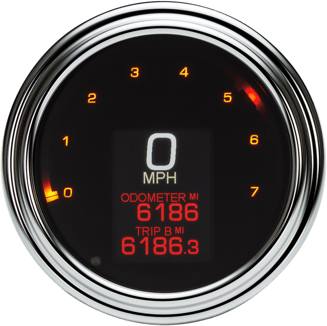 DAKOTA DIGITAL 2210-0504 Tank Speedometer - Chrome Bezel - 4.5" - Harley Davidson '99-'03 — image 1 of 3