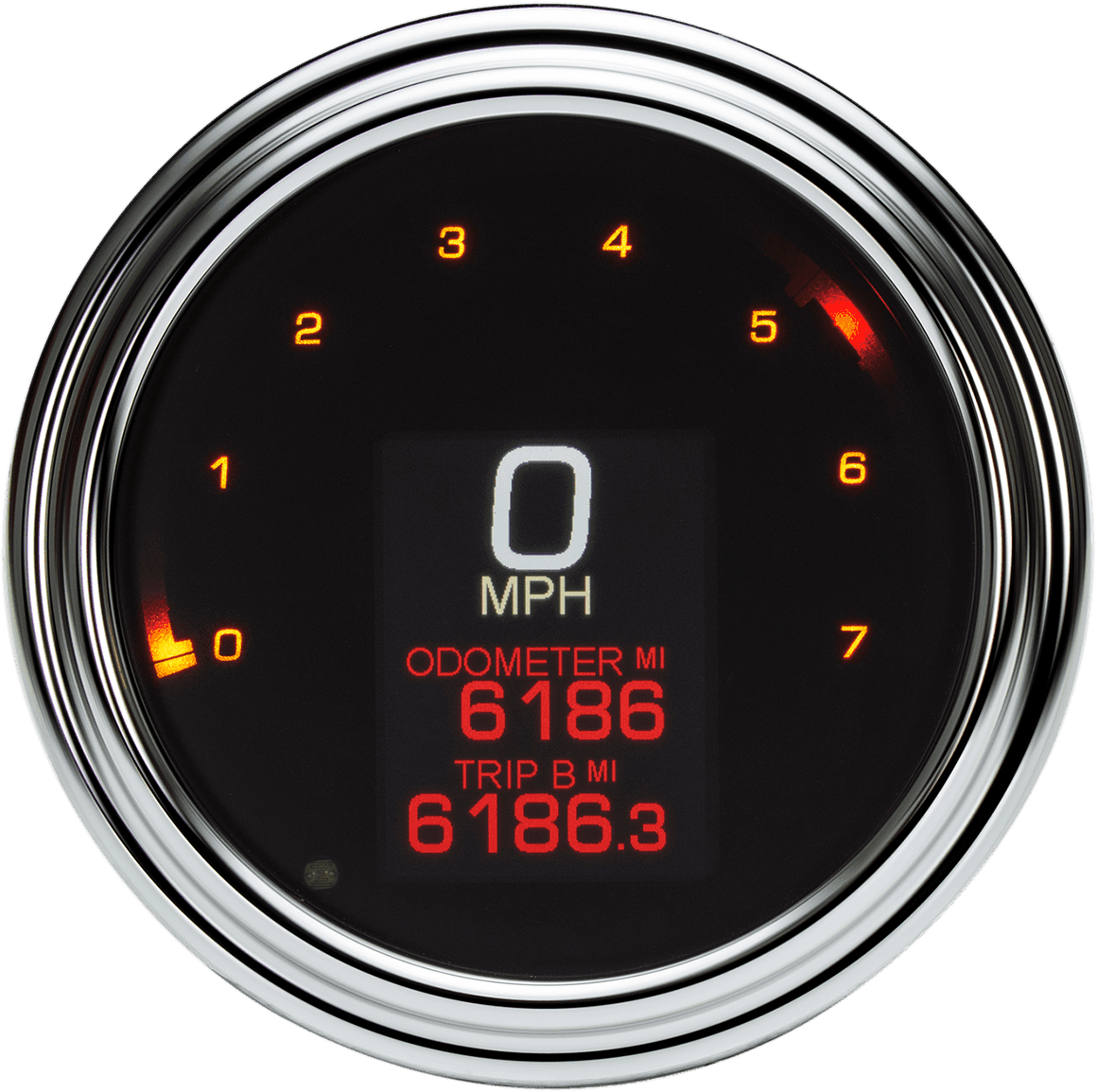 DAKOTA DIGITAL 2210-0506 Tank Speedometer - Chrome Bezel - 4.5" - Harley Davidson '04-'13
