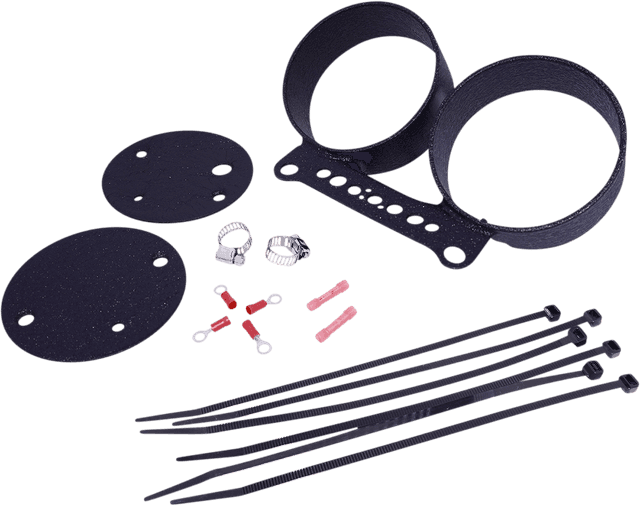 DRAG SPECIALTIES 2210-0545 Dual Gauge Bracket - Wrinkle Black