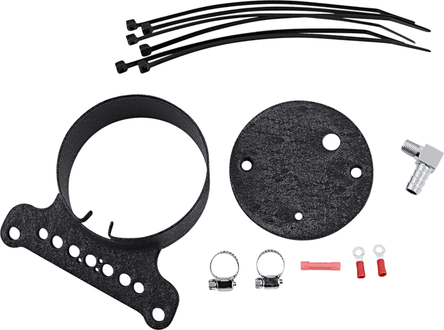 DRAG SPECIALTIES 2210-0546 Single Gauge Bracket - Wrinkle Black — image 2 of 2