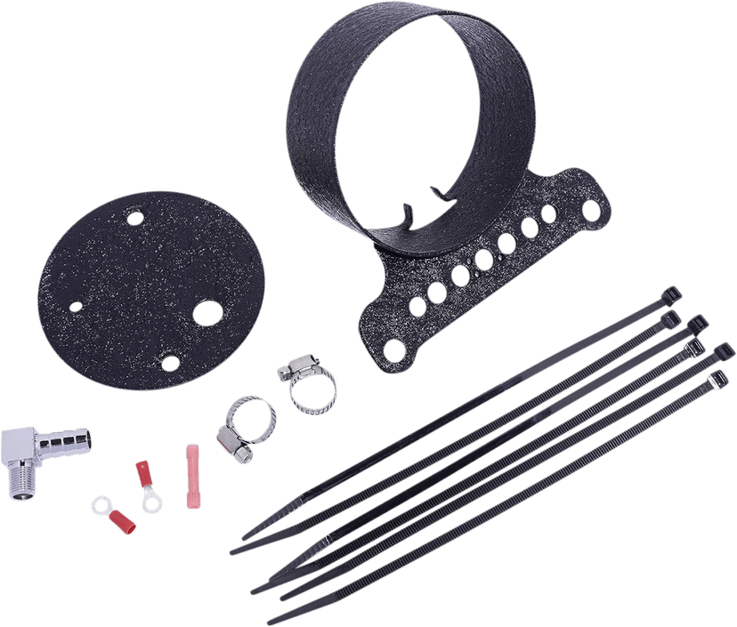 DRAG SPECIALTIES 2210-0546 Single Gauge Bracket - Wrinkle Black — image 1 of 2
