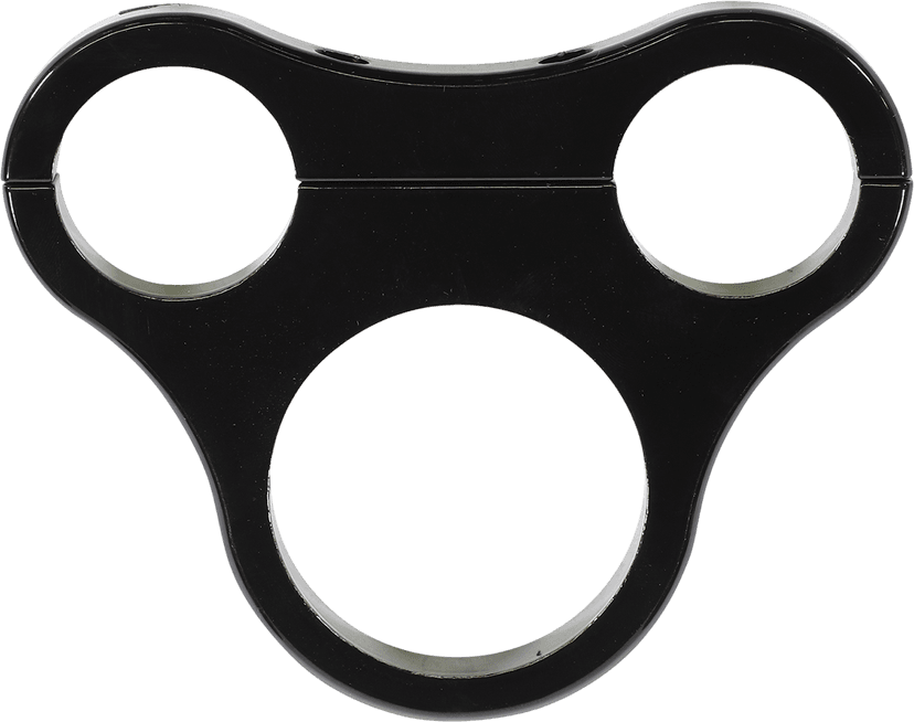 DRAG SPECIALTIES 2210-0565 1.5" T-Bar Gauge Mount - Gloss Black - For Mini Gauge